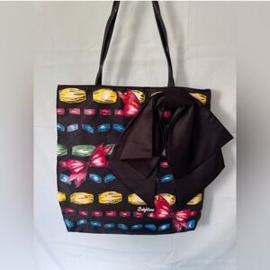 Brighton Black Limited Edition Tote “The Beaute”with Colorful Bow Accents.
